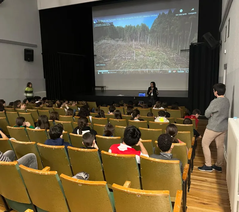 Clara Pardo en el Colegio Sagrado Corazón