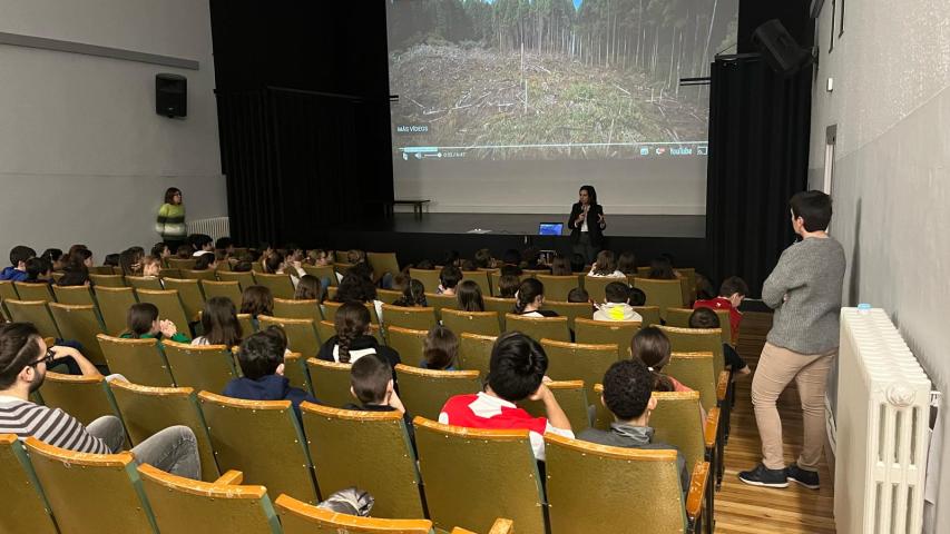 Clara Pardo en el Colegio Sagrado Corazón