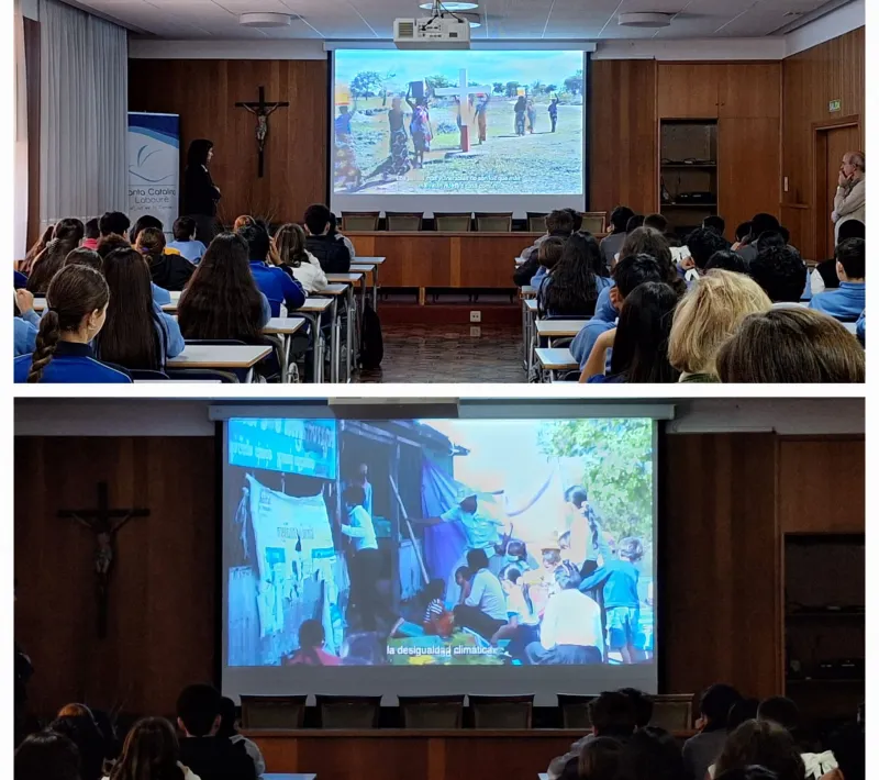 Clara Pardo en el Colegio Santa Catalina