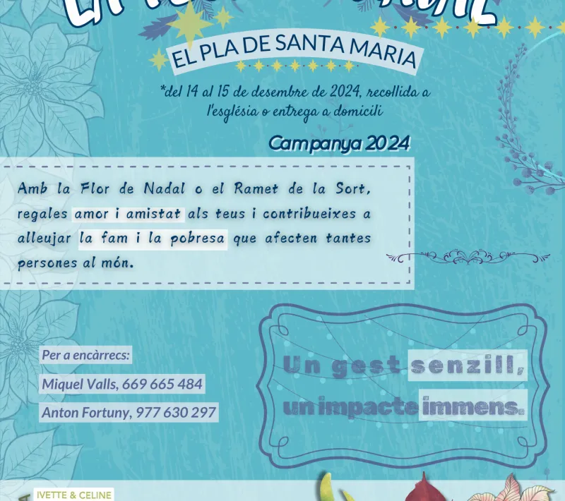 2024 cartell flor de nadal el pla de santa maria
