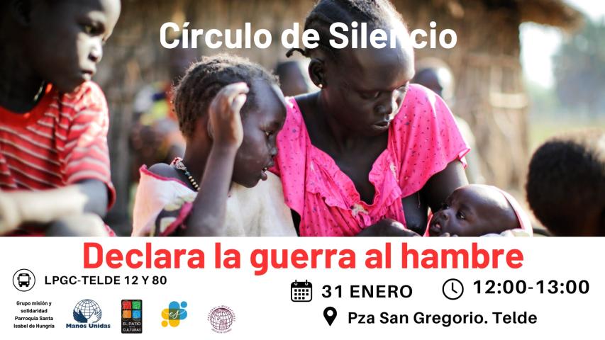 cartel de círculo de silencio en Gran Canaria.