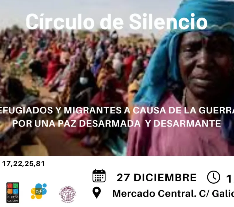 cartel de círculo de silencio en Gran Canaria.