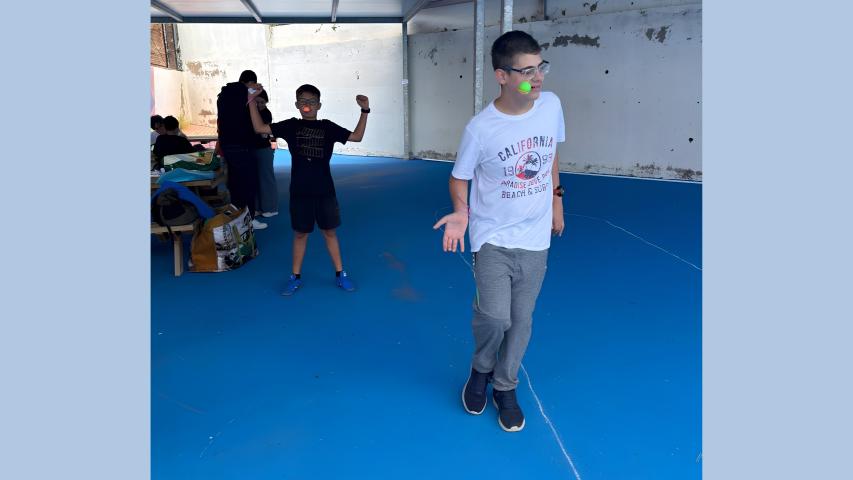 Estudiantes de secundaria durante actividad de sensibilización.