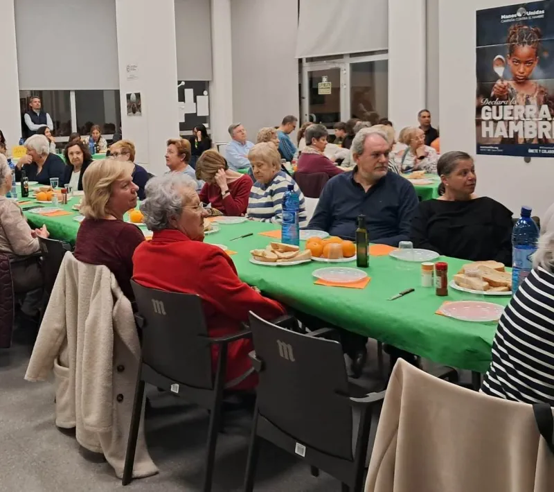cena del hambre en Foyos Manos Unidas Valencia