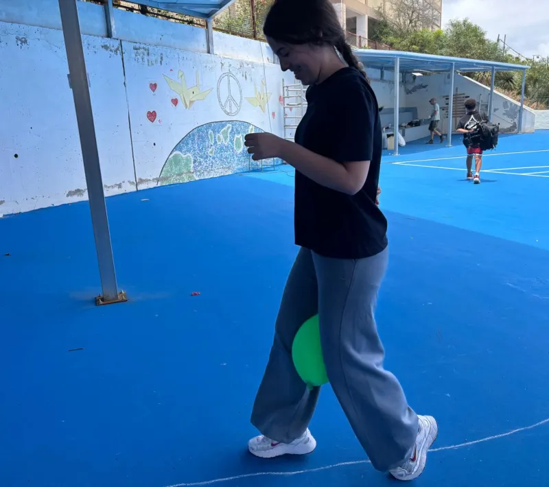 Estudiante de secundaria durante actividad de sensibilización.