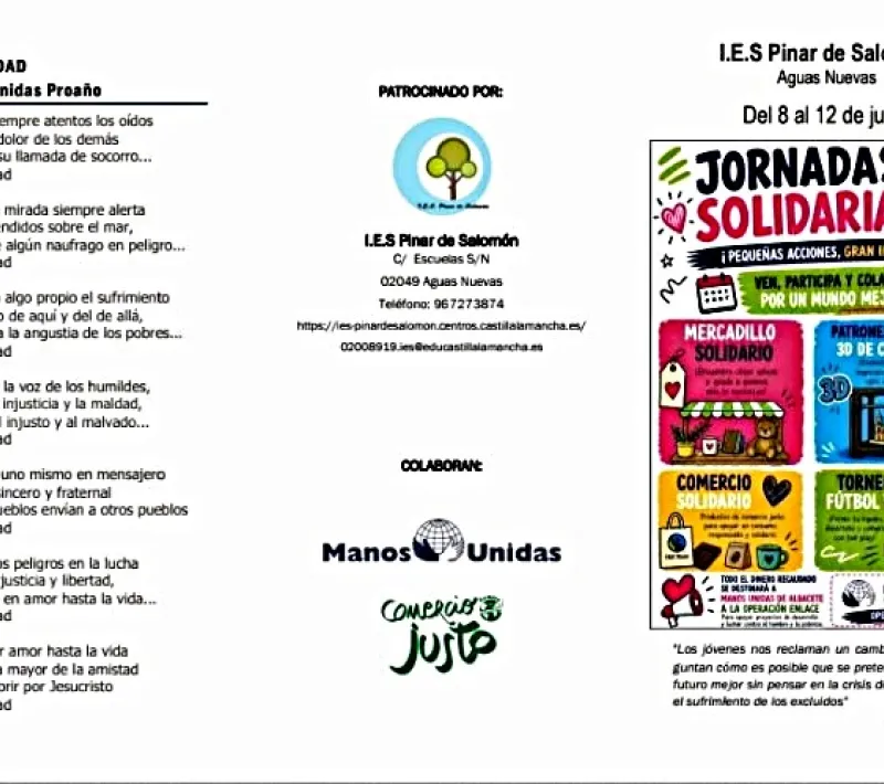 Cartel de la actividad