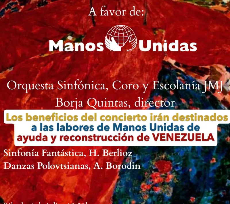 Cartel del IX concierto Voces Unidas a beneficio de Manos Unidas