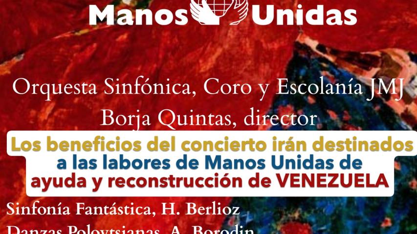 Cartel del IX concierto Voces Unidas a beneficio de Manos Unidas