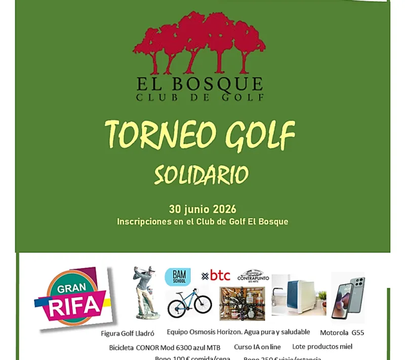 Torneo solidario de Golf en el Club El Bosque para Manos Unidas