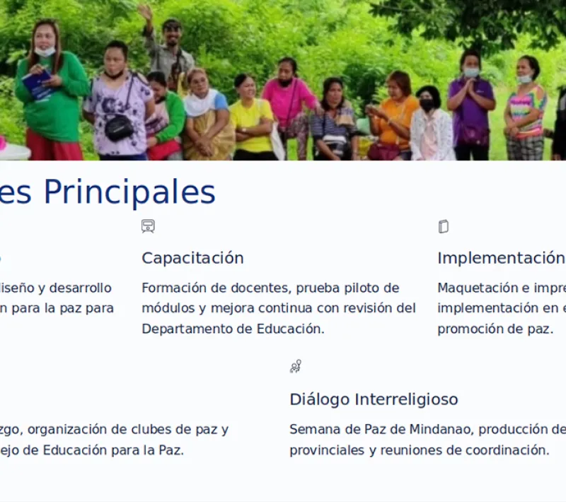 Actividades principales