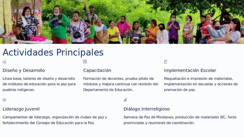Actividades principales