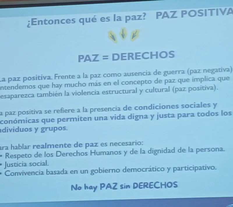 Charla formativa de Manos Unidas en la Universidad.