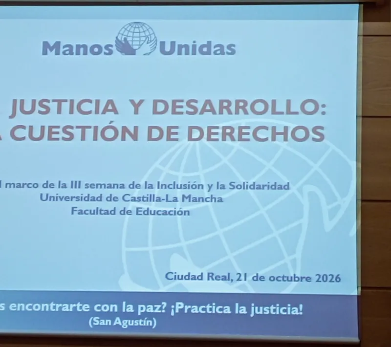 Charla formativa de Manos Unidas en la Universidad.