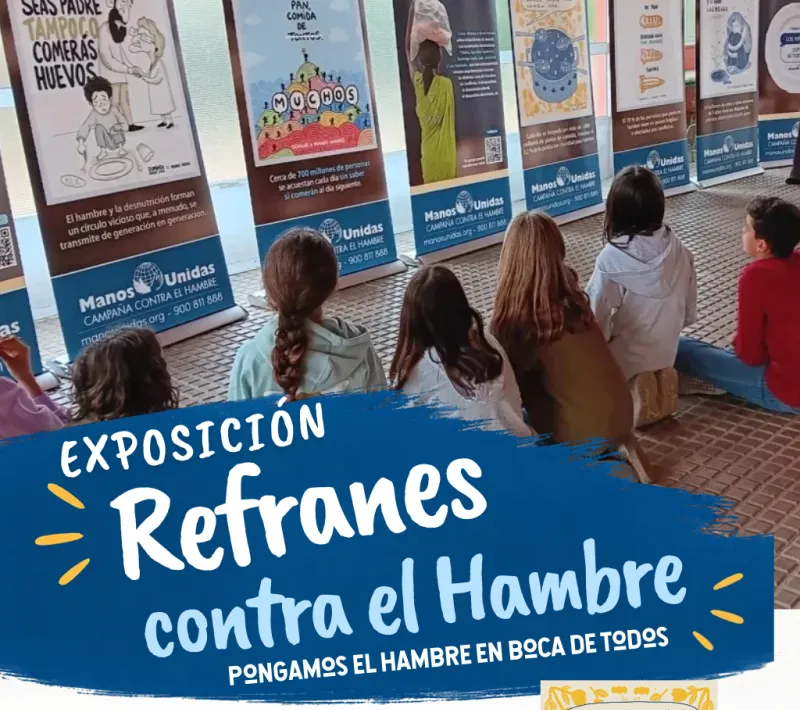 Cartel exposición Refranes contra el Hambre
