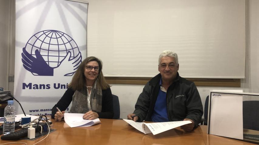 Firma convenio de colaboración de Blavis Mec 2014, SL con Mans Unides