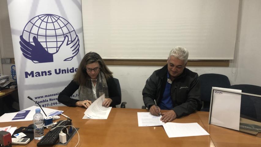 Firma convenio de colaboración de Blavis Mec 2014, SL con Mans Unides