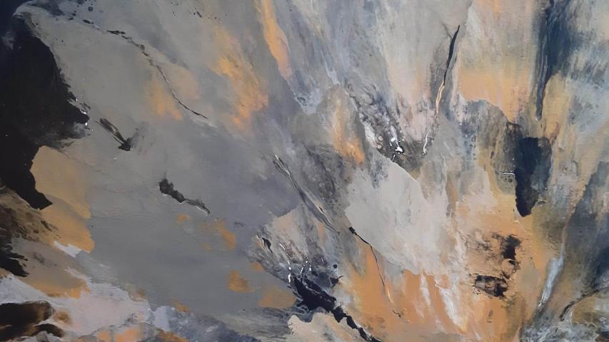 Flor en Plata. 60 x 60 cm. Arte Solidario. Manos Unidas Valencia