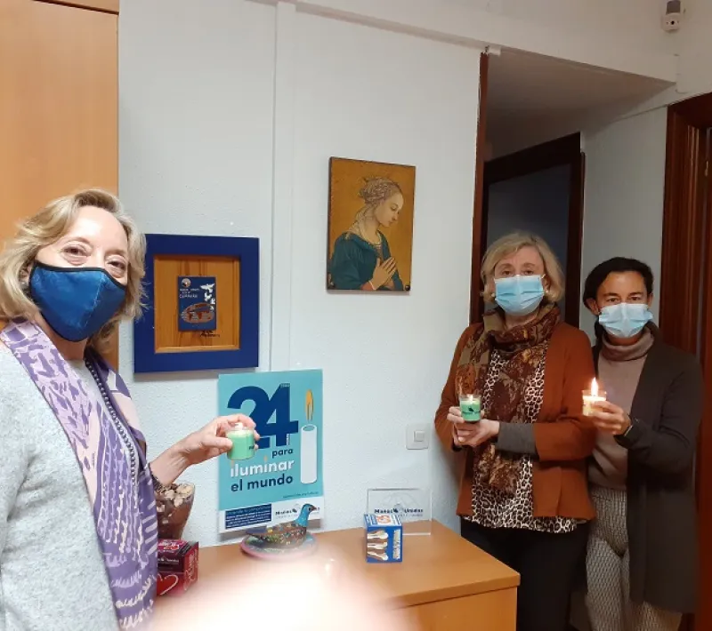 La delegación de Madrid en VIII campaña de las 24 horas de Manos Unidas.