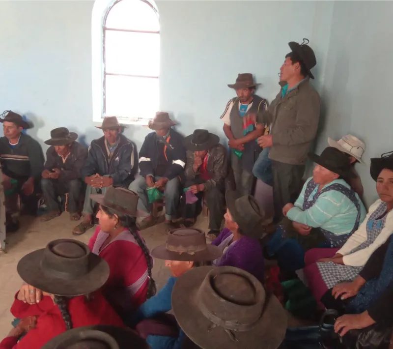 Reunión de familias de Achatalas, Boivia.