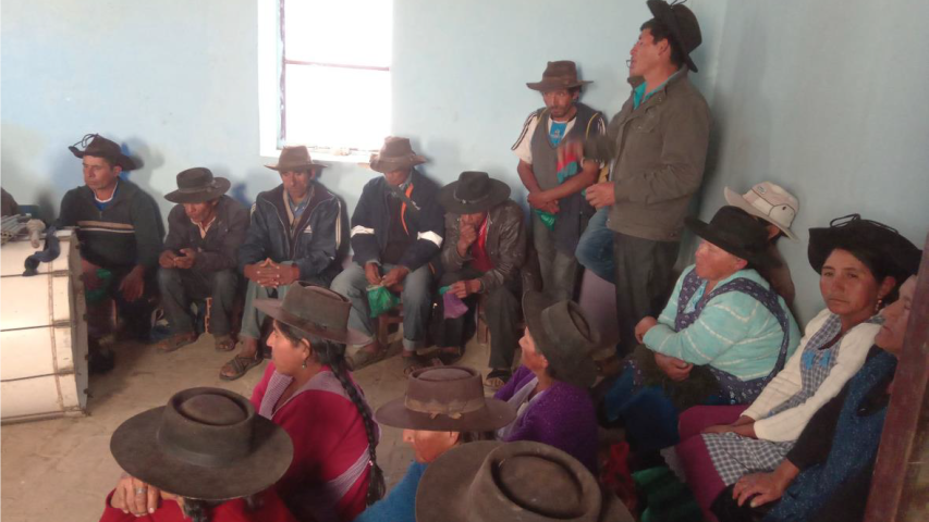 Reunión de familias de Achatalas, Boivia.