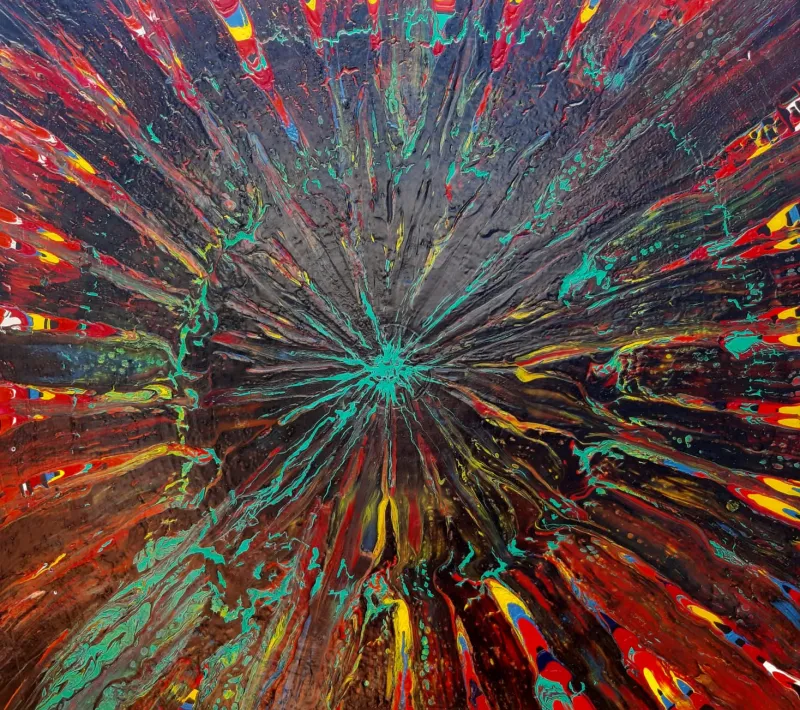 Étnico. 100 x 100 cm. Arte Solidario. Manos Unidas Valencia