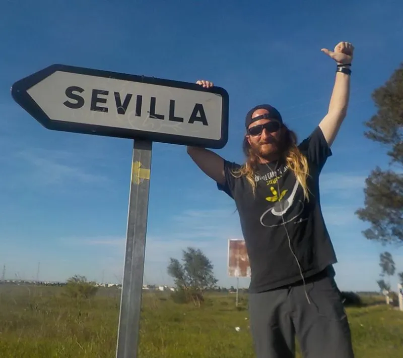 Rubén camino del próximo destino: Sevilla.