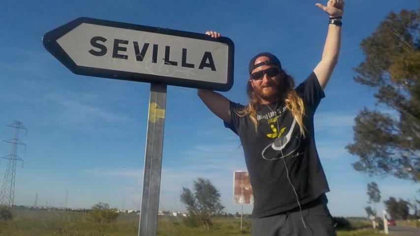 Rubén camino del próximo destino: Sevilla.