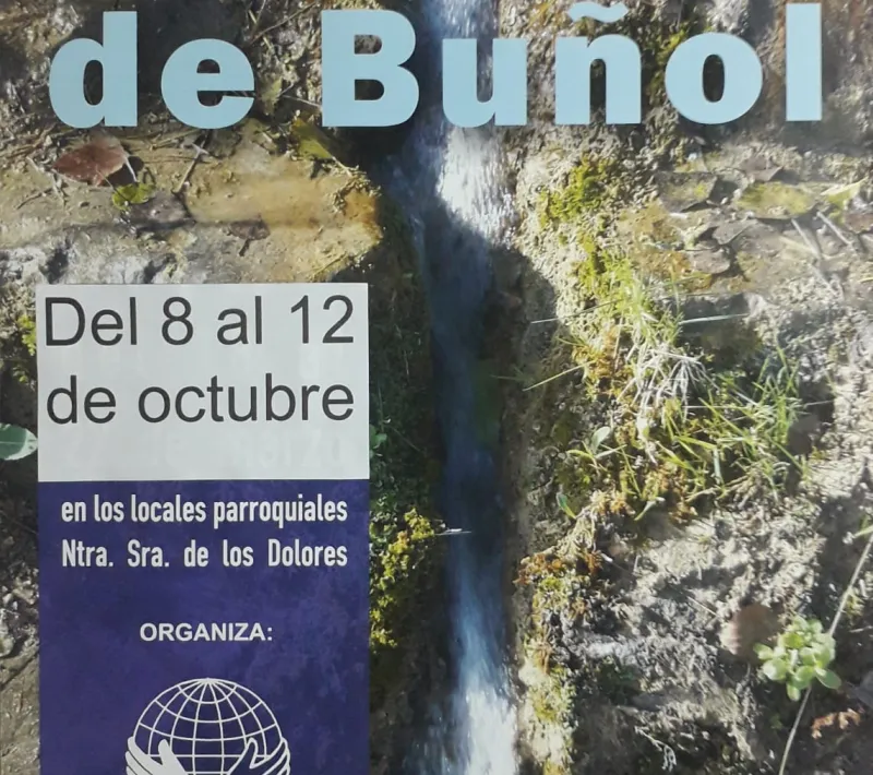 Cartel de la exposición organizada por la comarcal de Buñol de Manos Unidas Valencia.