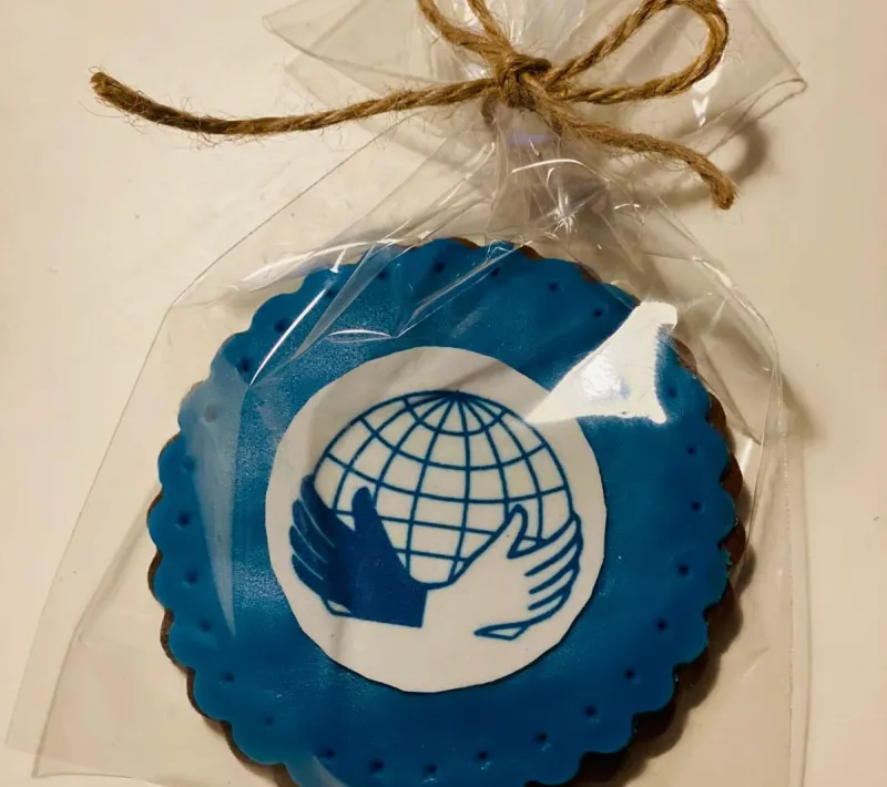 Galleta solidaria que sustituyó al almuerzo tradicional en los colegios. Manos Unidas Valencia.