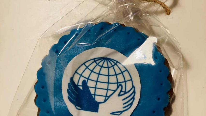 Galleta solidaria que sustituyó al almuerzo tradicional en los colegios. Manos Unidas Valencia.