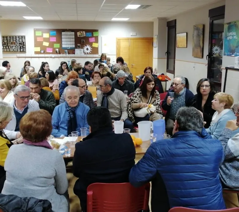 Cena del Hambre en  Manos Unidas Valencia, delegación de Pego.