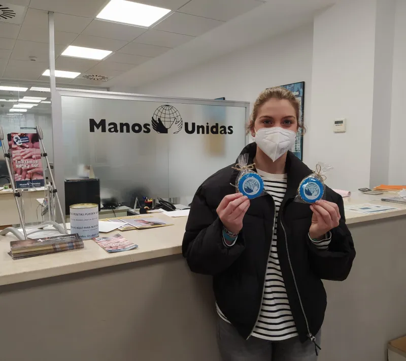 Galleta solidaria que sustituyó al almuerzo tradicional en los colegios. Manos Unidas Valencia.