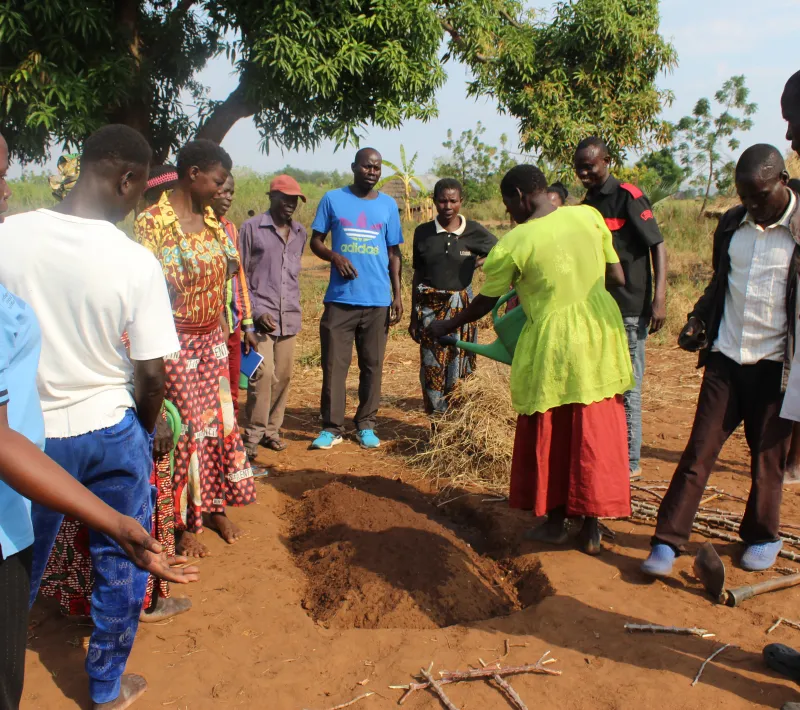amember at tickutego in luga demonstrate management practices of nursery bed