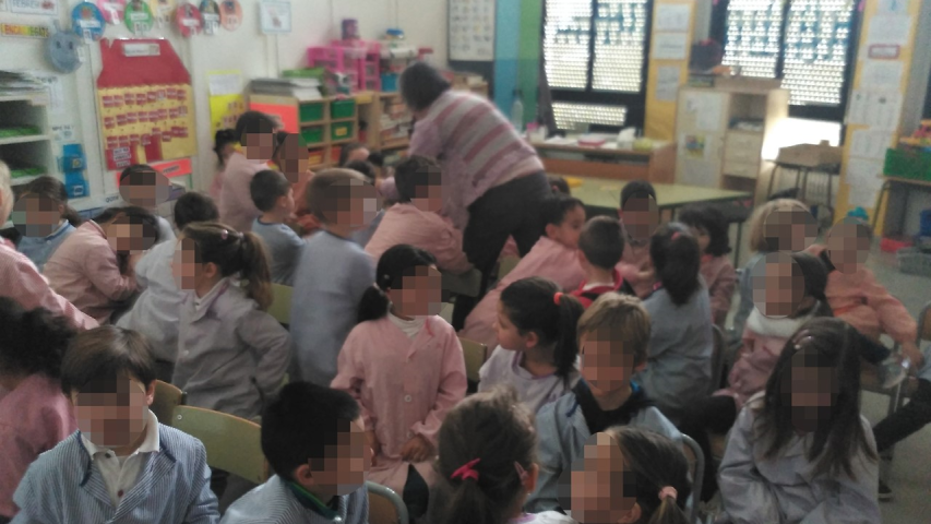 Cuentacuentos en la escuela Beat Bonaventura Gran de Riudoms
