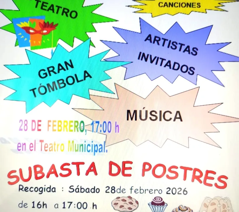 Cartel festival solidario a beneficio de Manos Unidas en Belchite