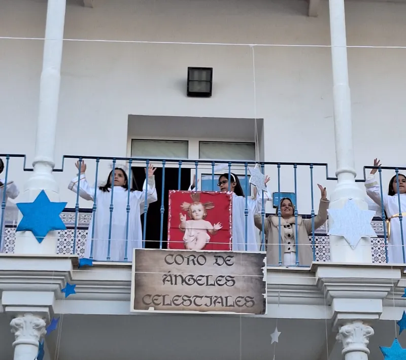 Manos Unidas visita el Belén Viviente del Colegio San Vicente de Paúl de Cartagena