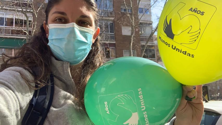 Campaña de Manos Unidas 2021 en la parroquia de María Auxiliadora de Madrid