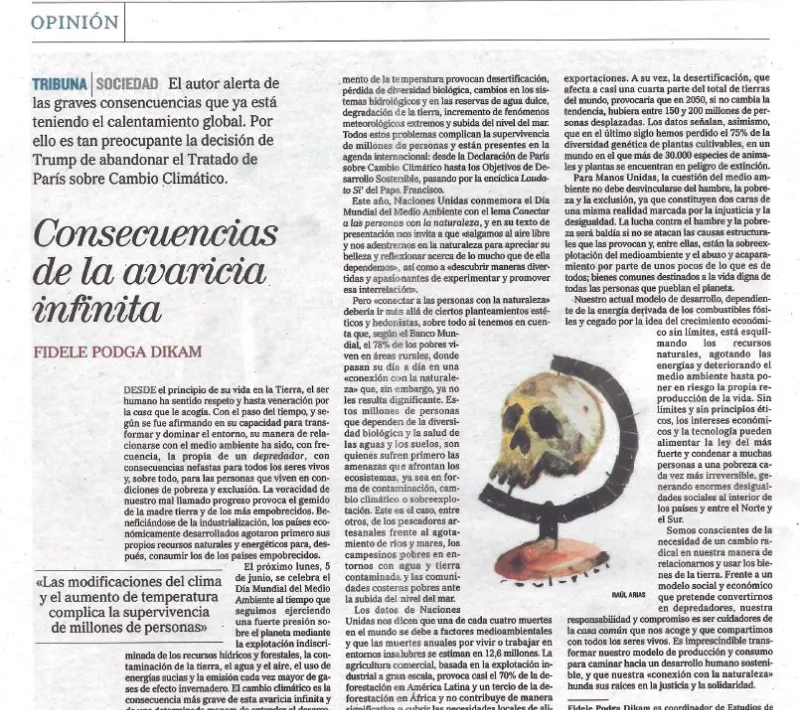 Artículo de opinión publicado en El Mundo