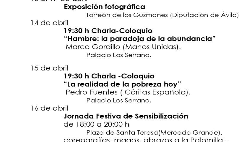 caritas y manos unidas interior octavilla