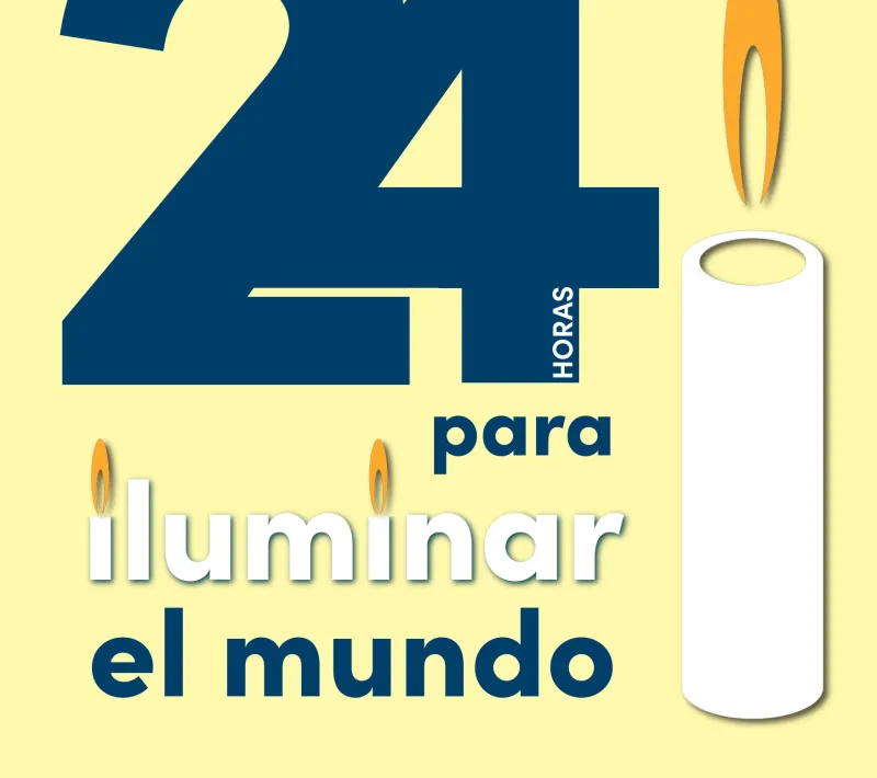Cartel 24 horas para iluminar el mundo 2025