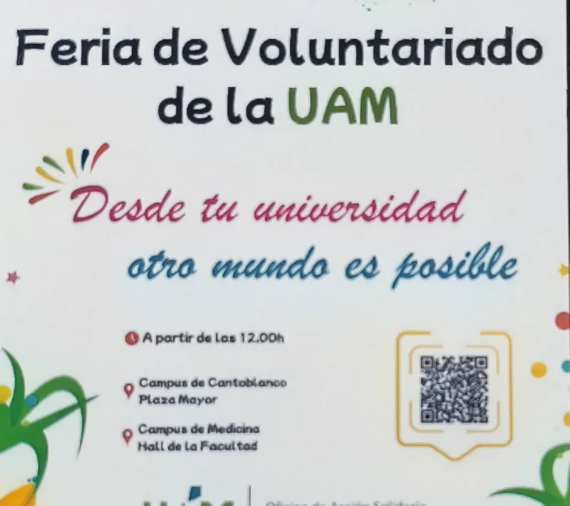 Cartel de la Feria de Voluntariado de la UAM 2026