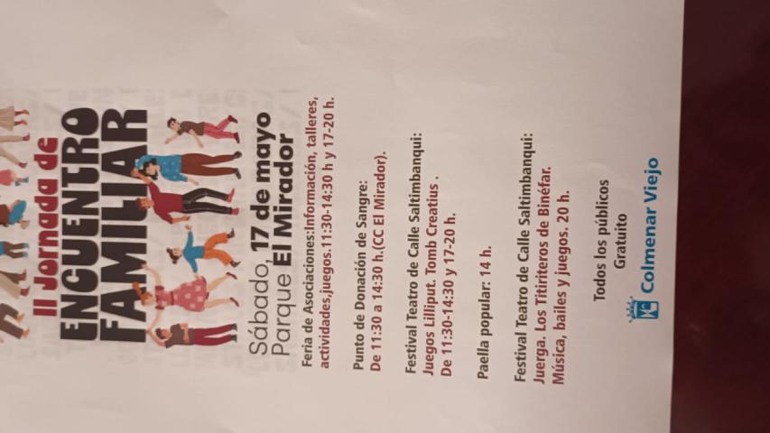 Cartel de la II Jornada Familiar de Colmenar Viejo en 2025