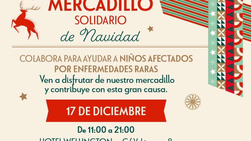 Cartel del Mercadillo Solidario de Navidad de Mapfre 2023