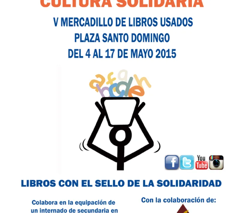 cartel mercadillo libros usados 0