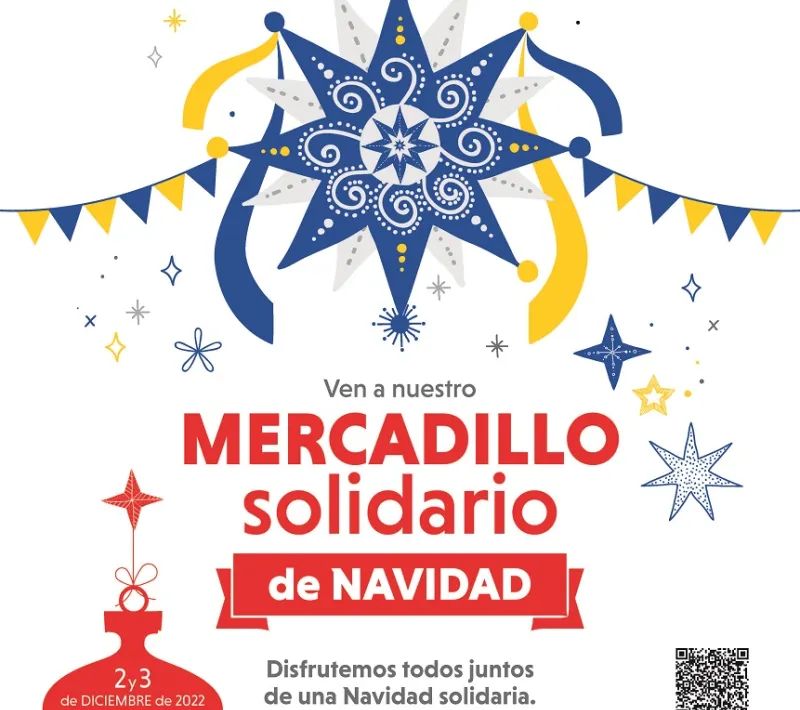 Cartel del Mercadillo Solidario de Navidad de Mapfre 2022