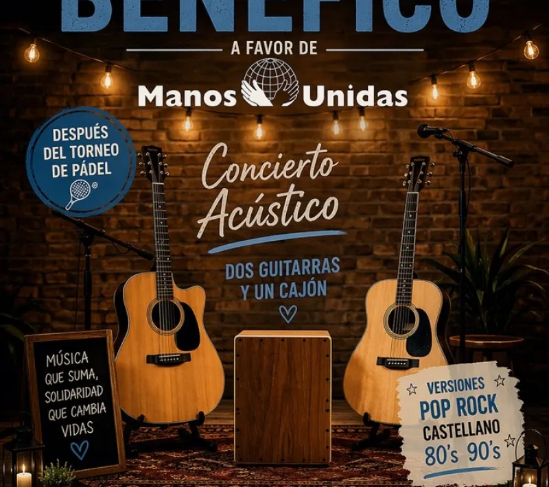 Cartel del Torneo de Pádel Solidario de San Agustín de Guadalix 2026 a beneficio de Manos Unidas