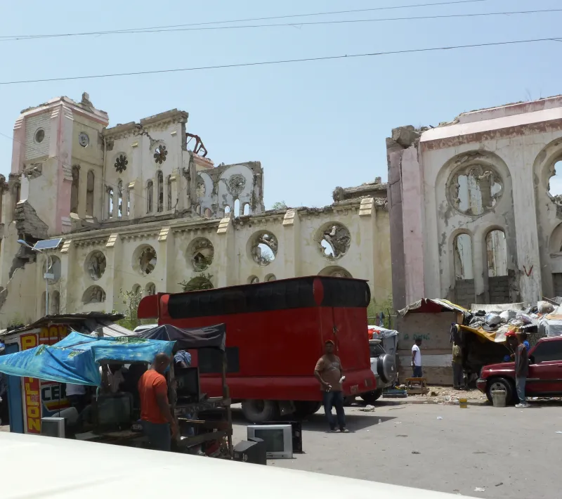Estado actual de la catedral de Puerto Príncipe/ Foto: Manos Unidas
