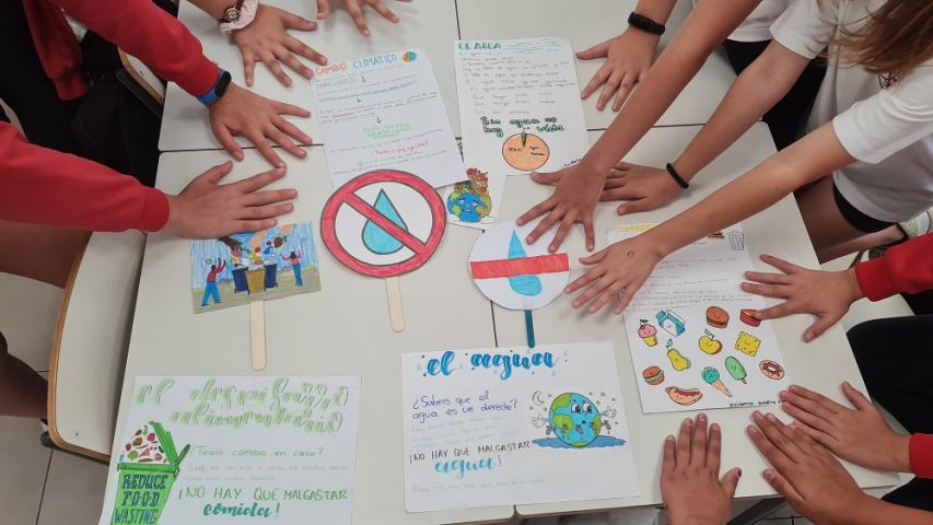 Trabajo de los alumnos del CEIP Blas de Lezo de Parla sobre las exposiciones de Manos Unidas Madrid