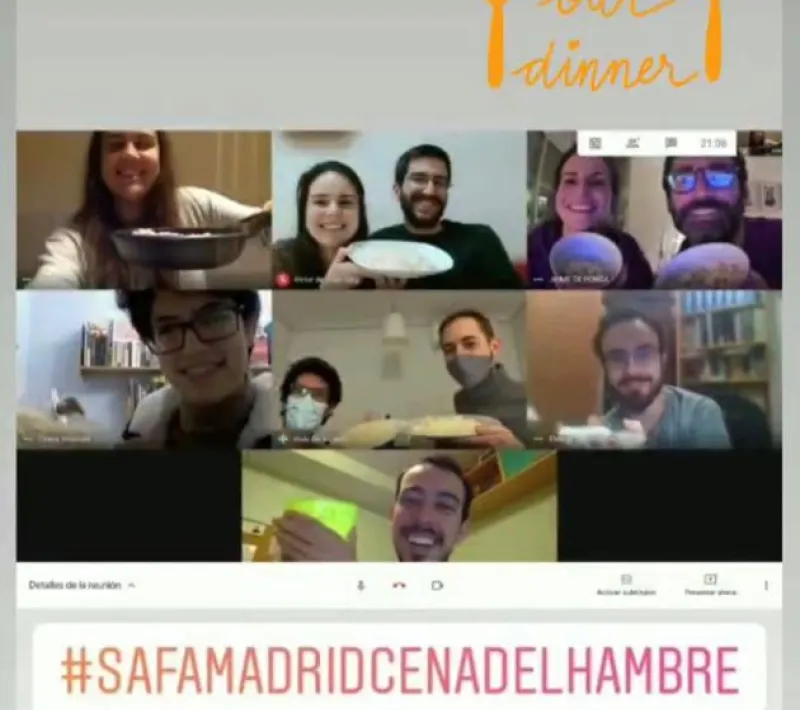 Cartel de la Cena del Hambre 2021 en el colegio SAFA de Madrid
