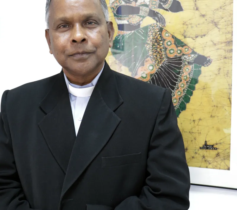 El obispo de Tezpur, Michael Aquasius Toppo, en su visita a Manos Unidas